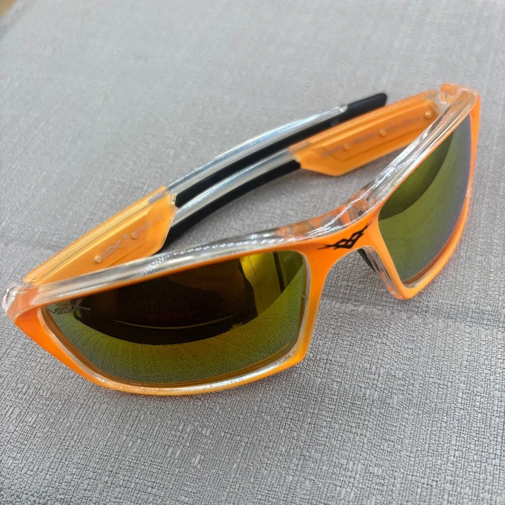 VerDX 5054PVX Sport Sunglasses Unisex OS Neon Orange Polarized Gorpcore